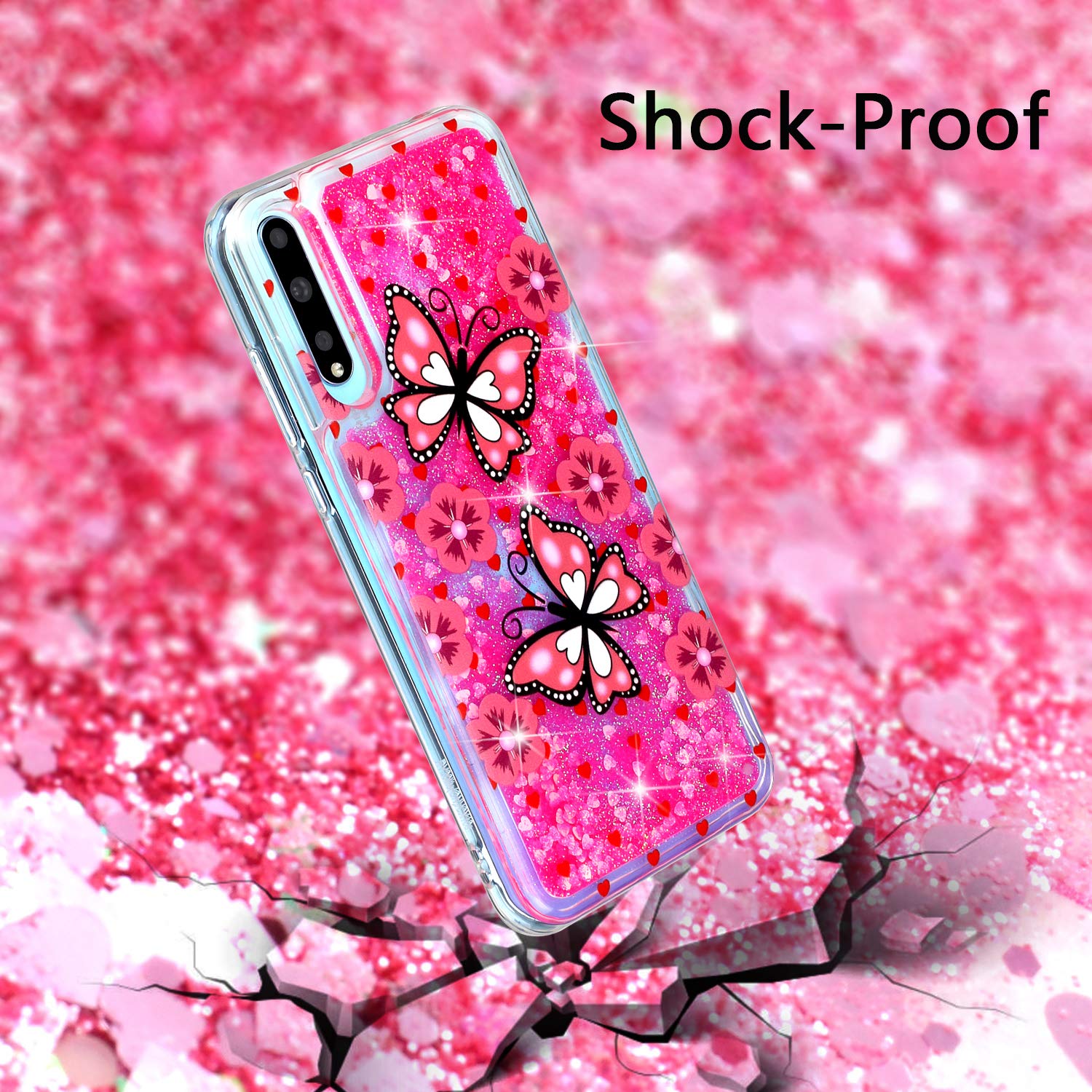HopMore Cover per Huawei P Smart Plus 2019 / Honor 20 Lite Brillantini Silicone Morbido Trasparente Disegni Bella 3D Custodia Morbide Brillante Glitter Antiurto Case Bling Protettiva - Fiore HopMore Cover per Huawei P Smart Plus 2019 / Honor 20 Lite Brillantini Silicone Morbido Trasparente Disegni Bella 3D Custodia Morbide Brillante Glitter Antiurto Case Bling Protettiva - Fiore