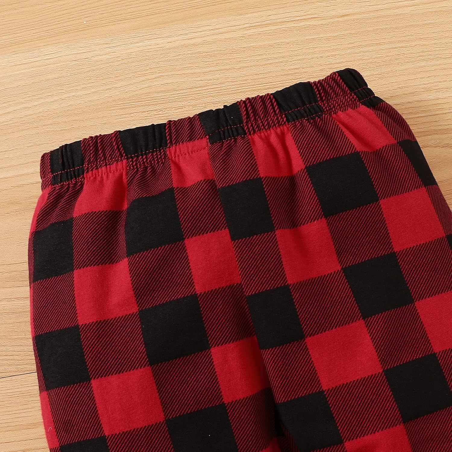 Noubeau My 1st Christmas Baby Girl Outfits Ruffle Santa Tree Print Tunic Drees Shirt Plaid Stripe Pants Fall Clothes - Image 6