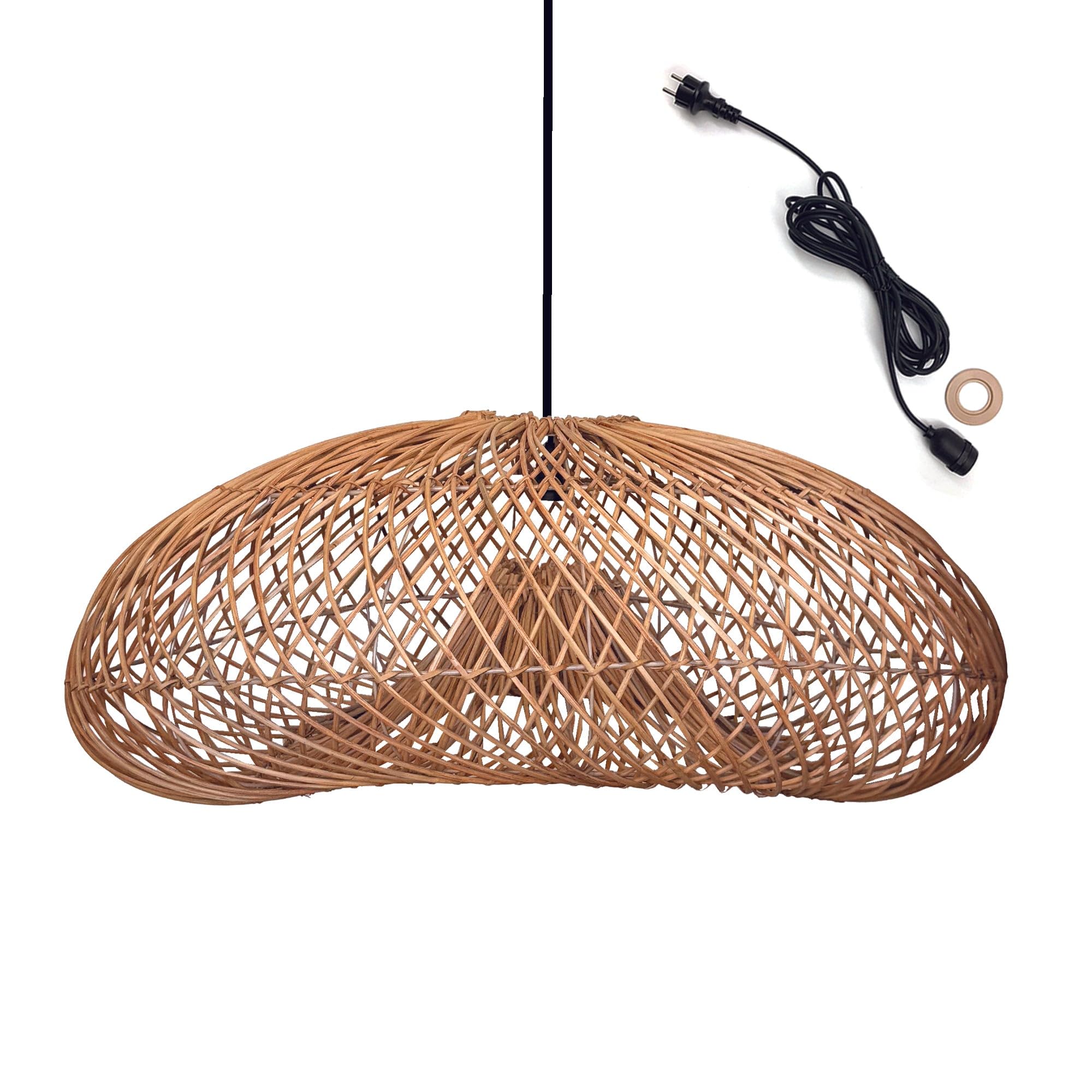 Lumisky SEVIA OUTDOOR CABLE Suspension extérieure en rotin naturel 5m