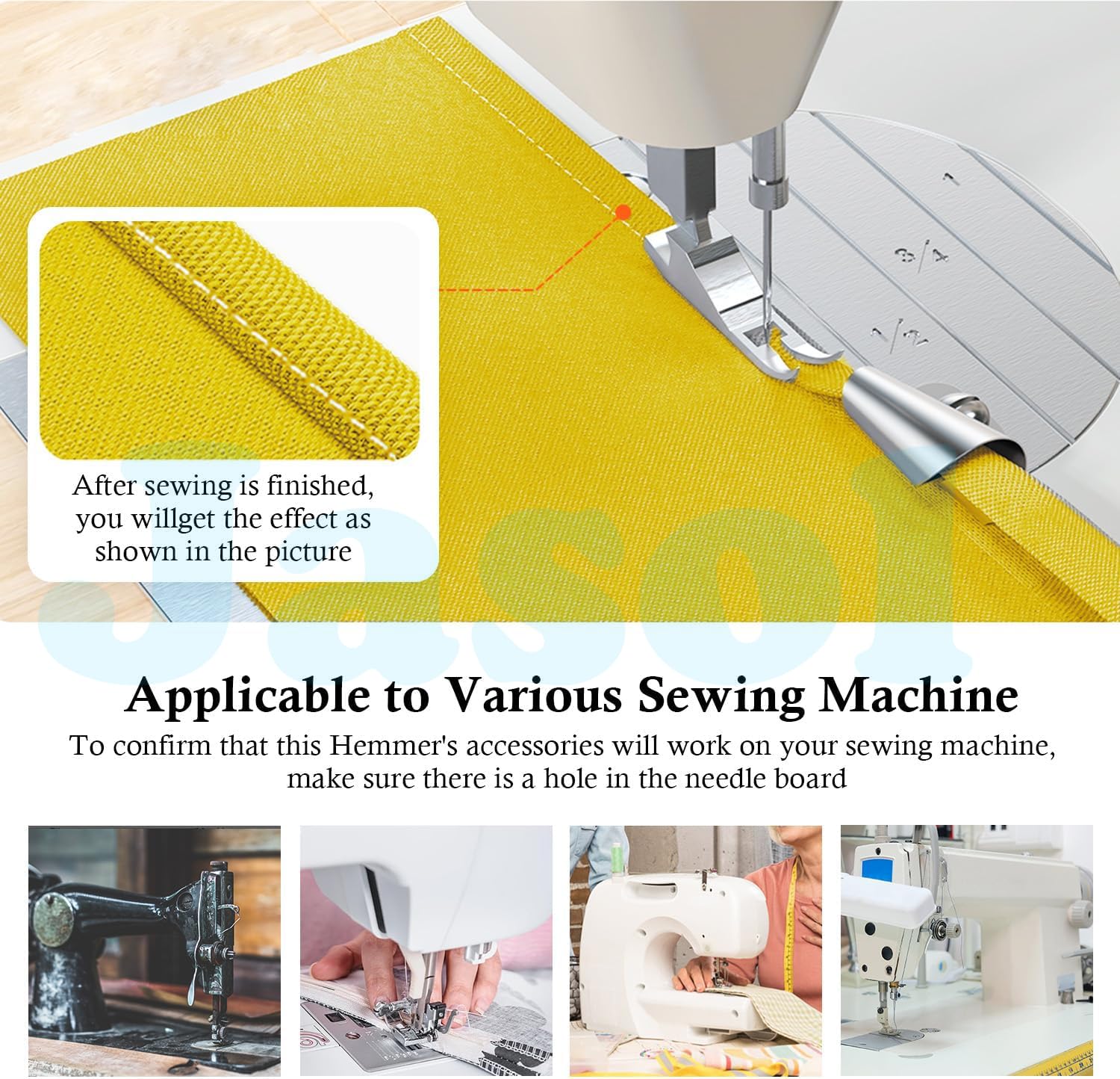 1pcs Sewing Rolled Hemmer Foot, 3-10mm Rolled Hem Presser Foot Set for Sewing Machine Accessories, Curved Scroll Hemmer Upgrade Presser Feet Sewing Supplies for Home Industrial (3MM) — Amazon image 5
