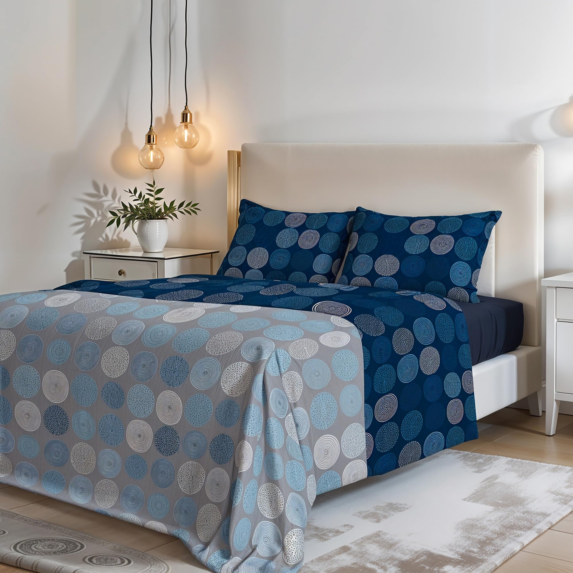 MB HOME ITALY “Fantasy” Bed Sheets Set, Double, Ipnotic