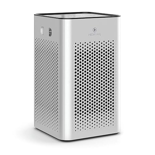 Medify MA-25 Air Purifier with True HEPA H13 Filter | 825 ft² Coverage in 1hr for Allergens, Smoke, Wildfires, Odors, Pollen, Pet Dander | Removal to 0.1 Microns | Silver, 1-Pack - 1 - Silver