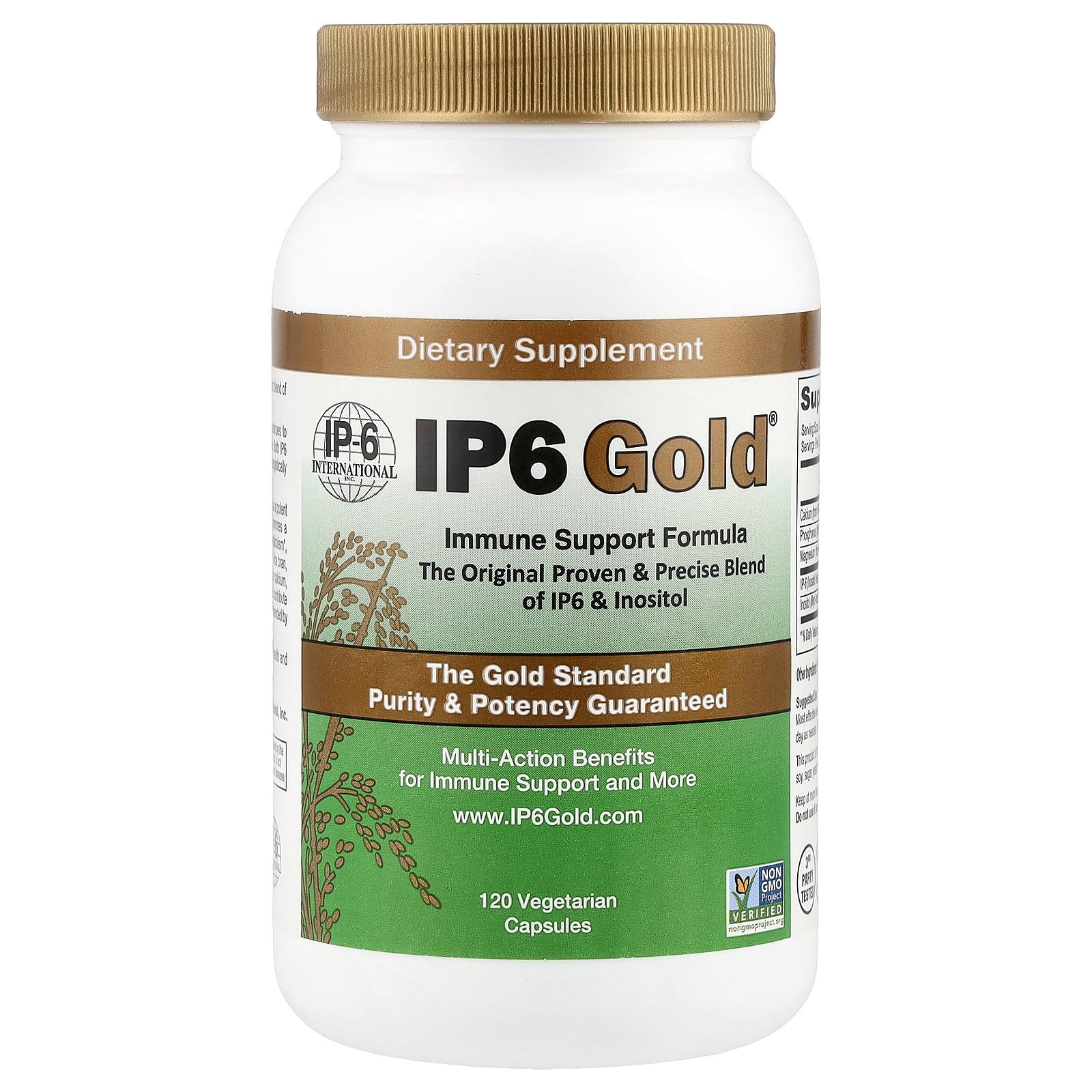 Devicare IP6 Gold® with Inositol, immune support formula, 120 Veg Cap