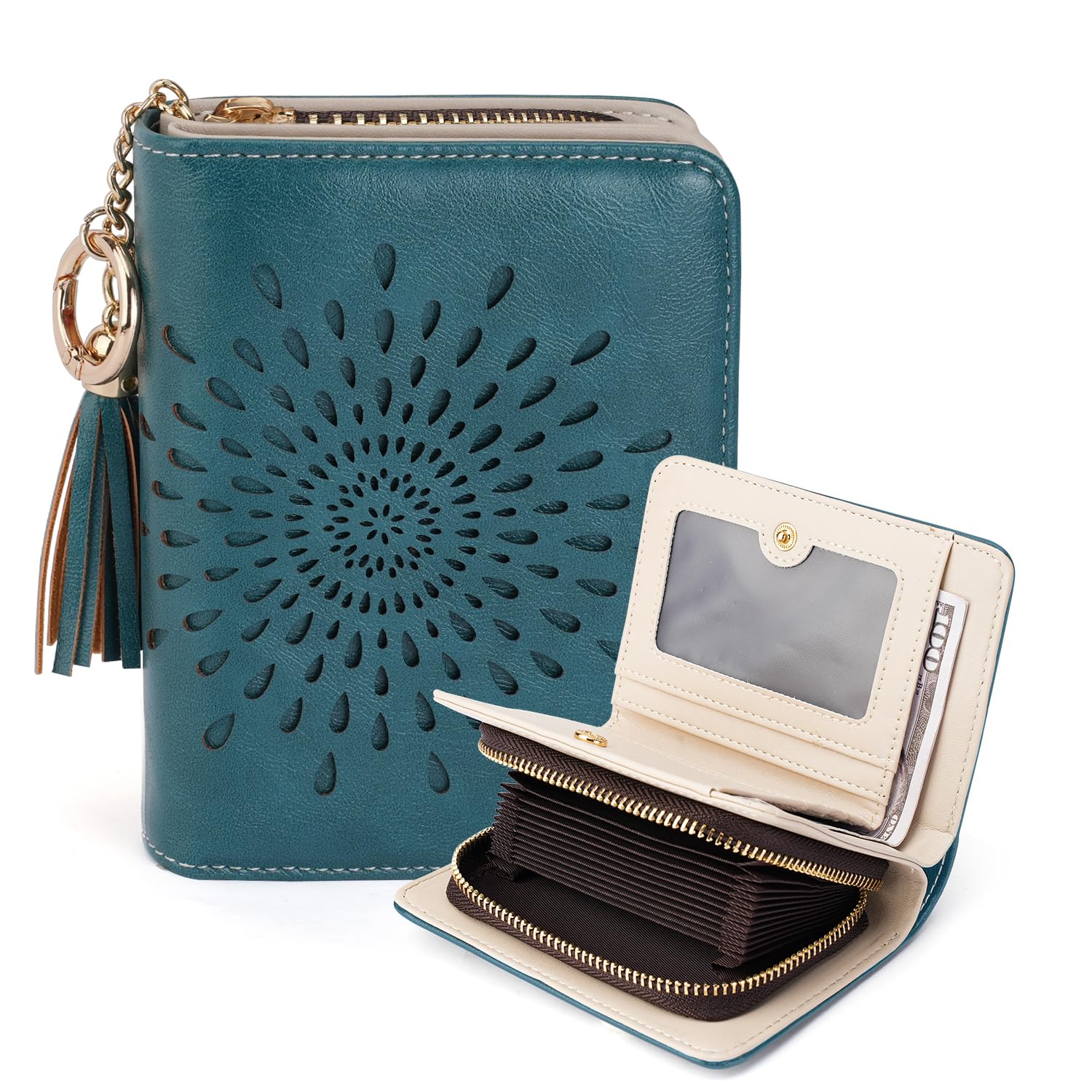 Musoie womens wallets bifold small rfid thin billfolds ladies slim