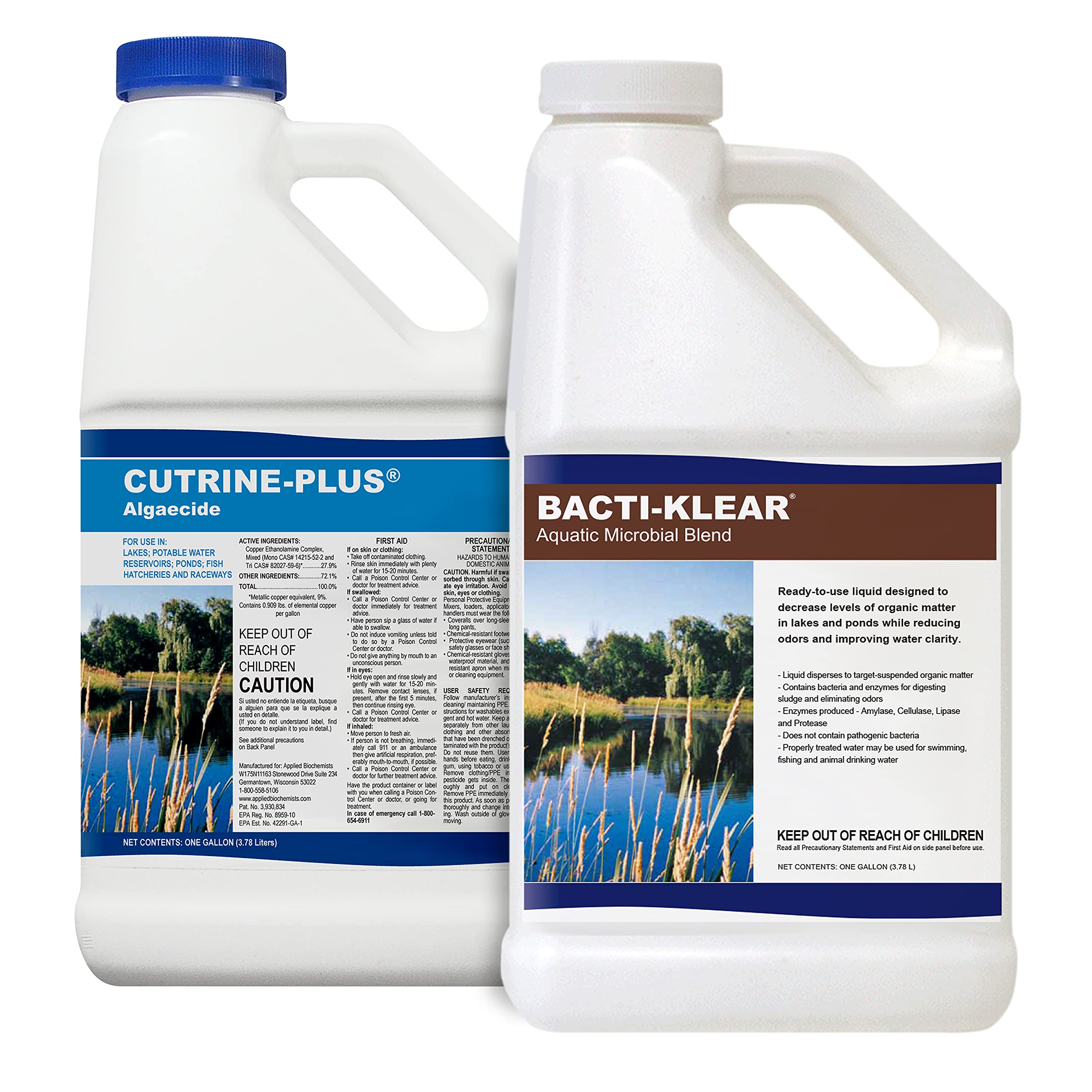 Amazon.com : DIY Pond Clarity Kit - Algae Elimination & Beneficial Bacteria  for Organic Waste Breakdown (Cutrine Plus + Bacti-Klear) : Patio, Lawn &  Garden