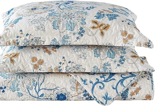 Miniatura 10 de Royal Hotel Bedding Odette - Juego de colcha de gran tamaño color beige, diseño estampado de lujo, juego de colcha  edredones rellenos  Se adapta a