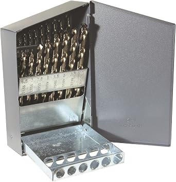 Viking Drill and Tool 49081 D-11M Type 643-D 135 Degree Split Point M42 Cobalt Drill Set 19 Piece