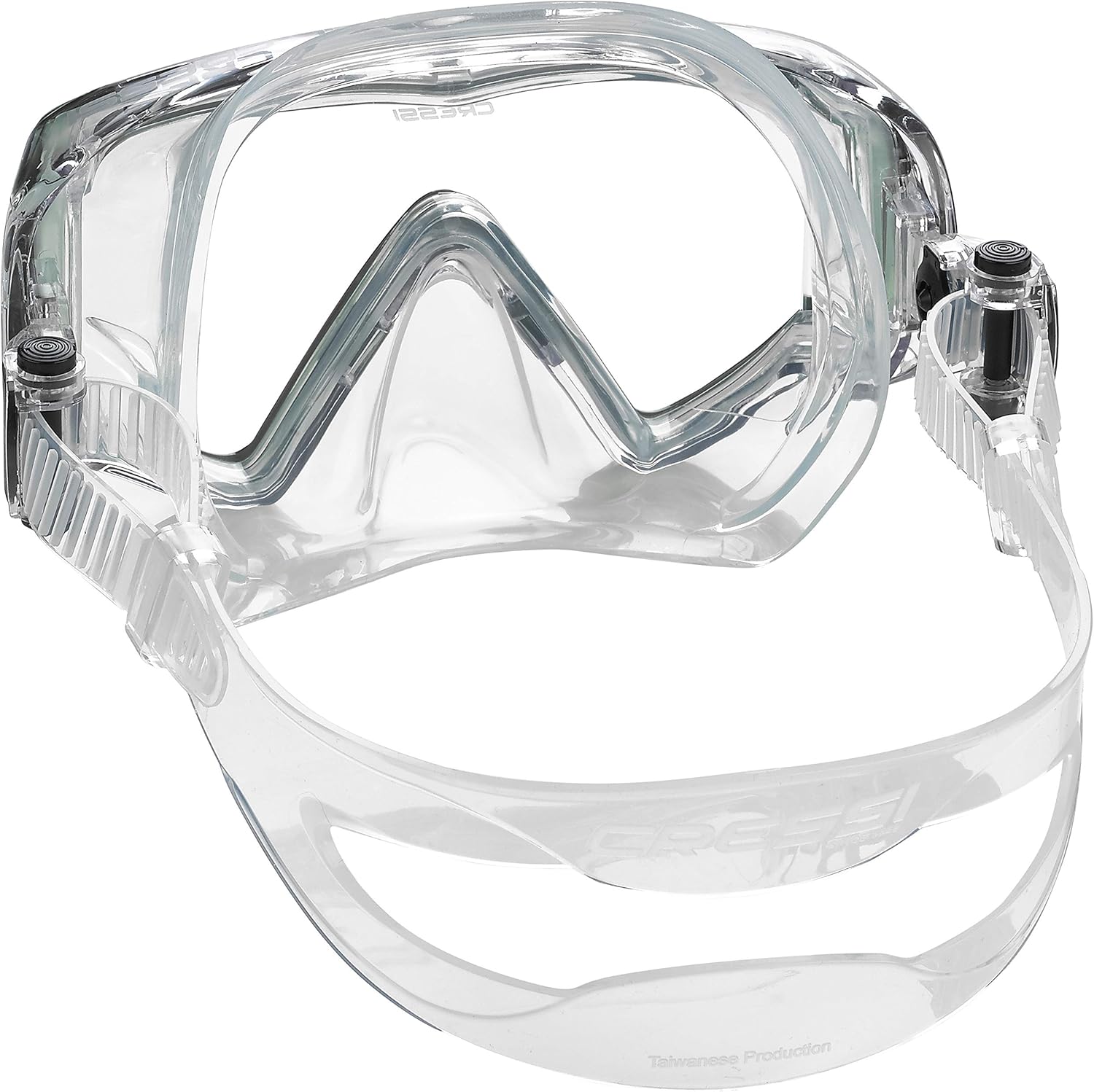 Cressi Panoramic Wide View Mask & Dry Snorkel Kit for Snorkeling, Scuba Diving | Pano 3 & Supernova Dry: Designed in Italy, Clear Grey, Size 0 (P-USC400072_1) : Sports & Outdoors