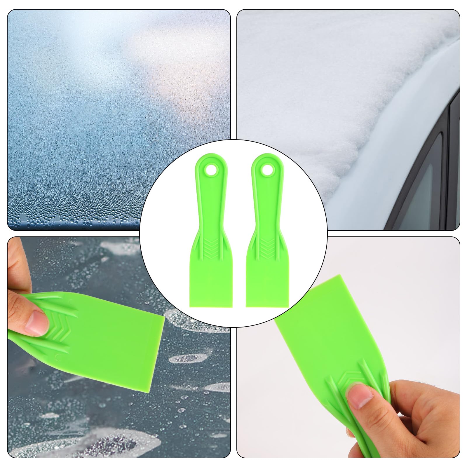 6pz Spatola di Plastica, Flessibile Raschietto per Stucco Raschietto da Muro Accessorio per Riparazione Stuccatura Rattoppo Intonacatura e Verniciatura(Verde)