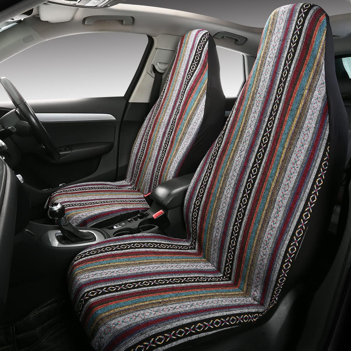 PONYJOYUP Baja Saddle Blanket Car Seat Covers 2PCS Front