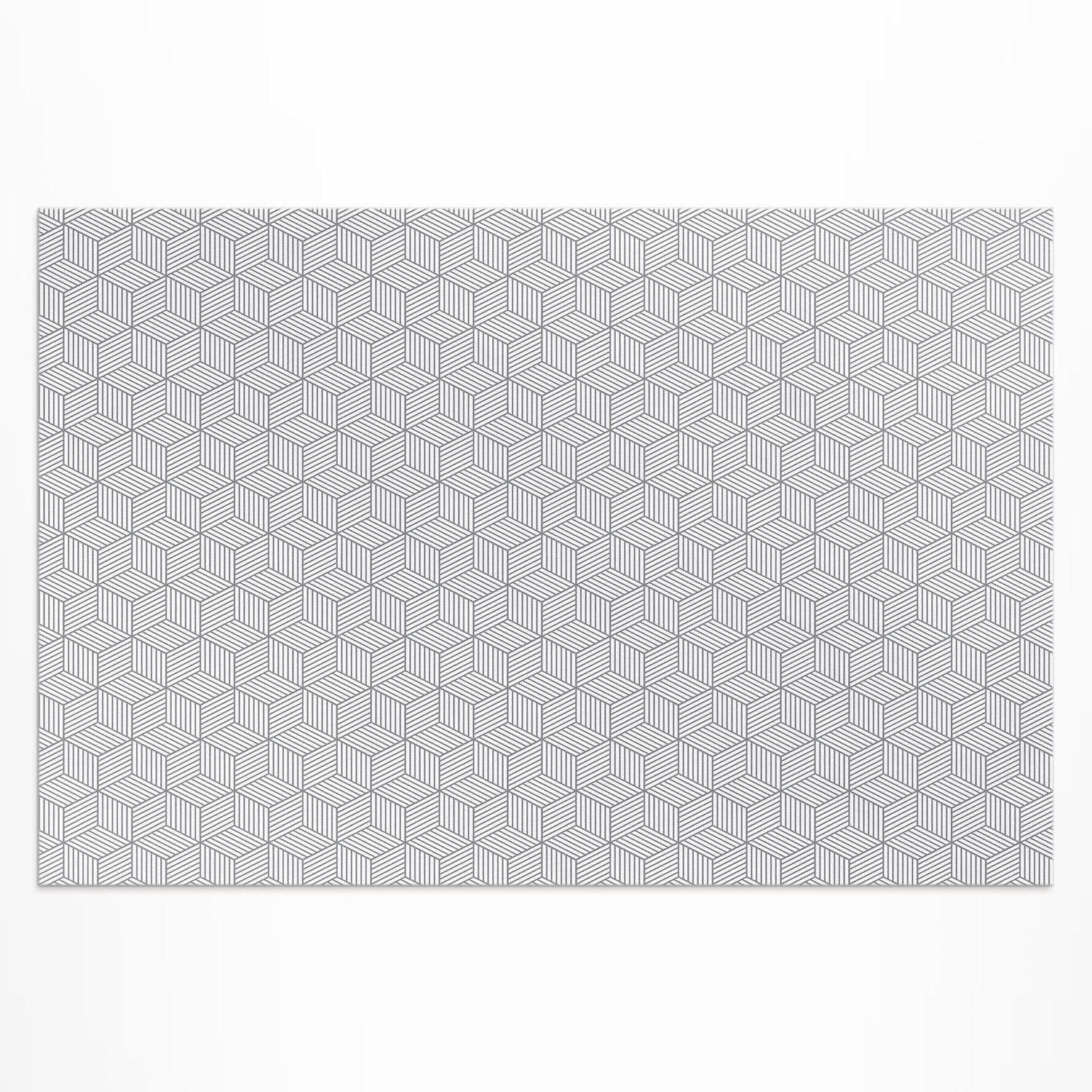 Vinylteppich 80x120 cm Rechteckig Ideal für Balkon Terrasse Garten PVC Kunststoffteppich Wasserdichter für den Außenbereich Einfach zu Reinigen - Geometrisches Mosaik