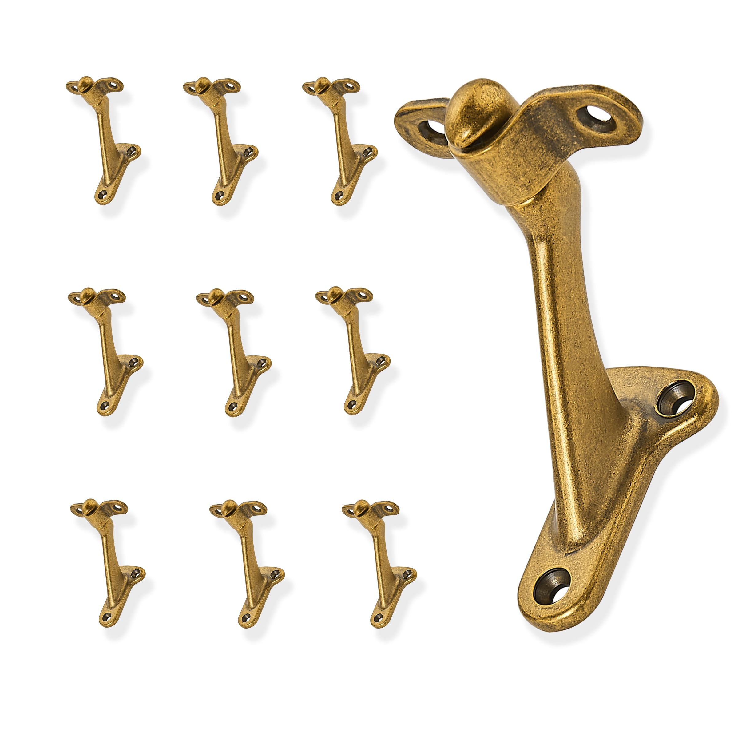 Stair Railing Bracket Antique Brass Hand Rail Holders For A Stair Case