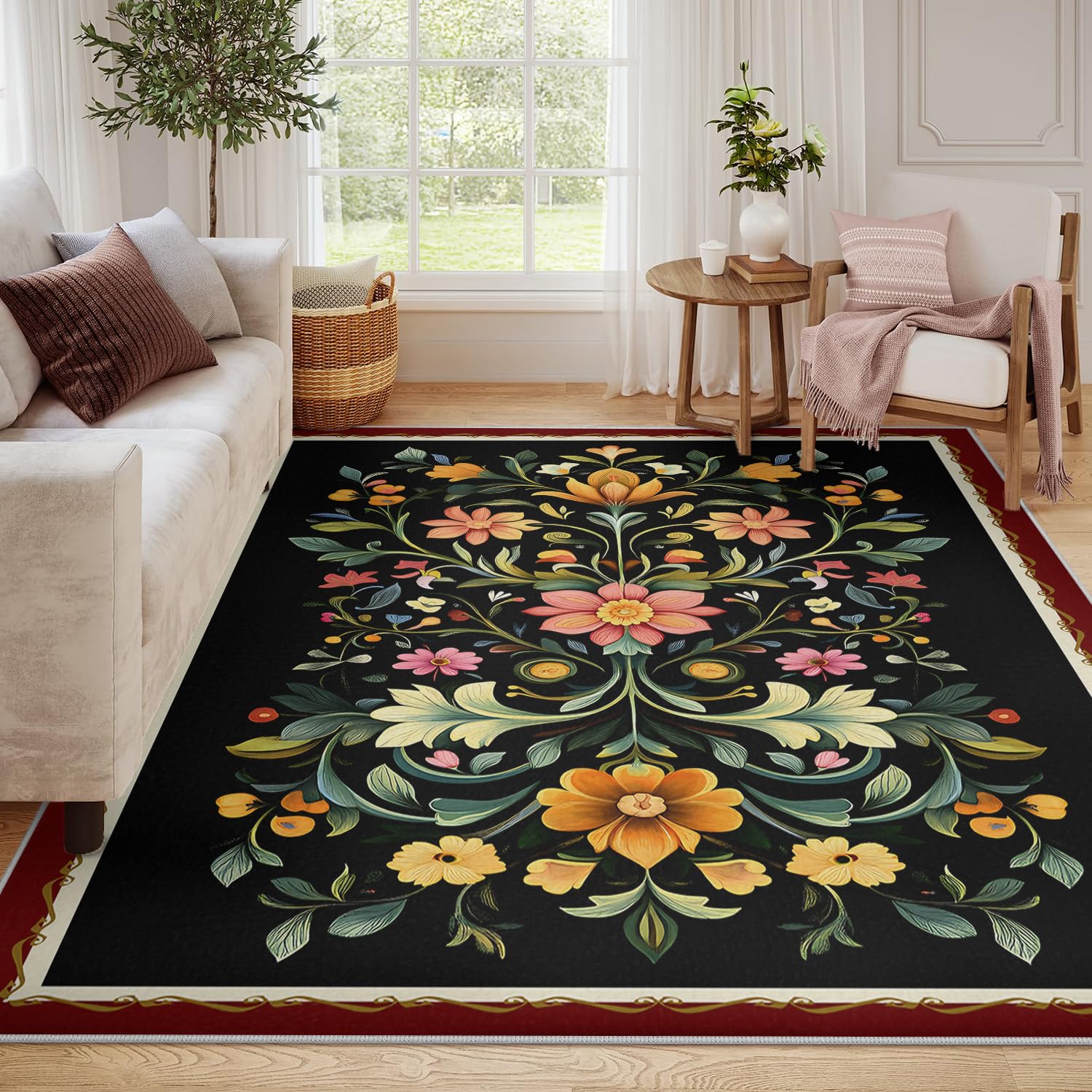 Tapis lavable antidérapant 140x200cm doux idéal pour la nurserie