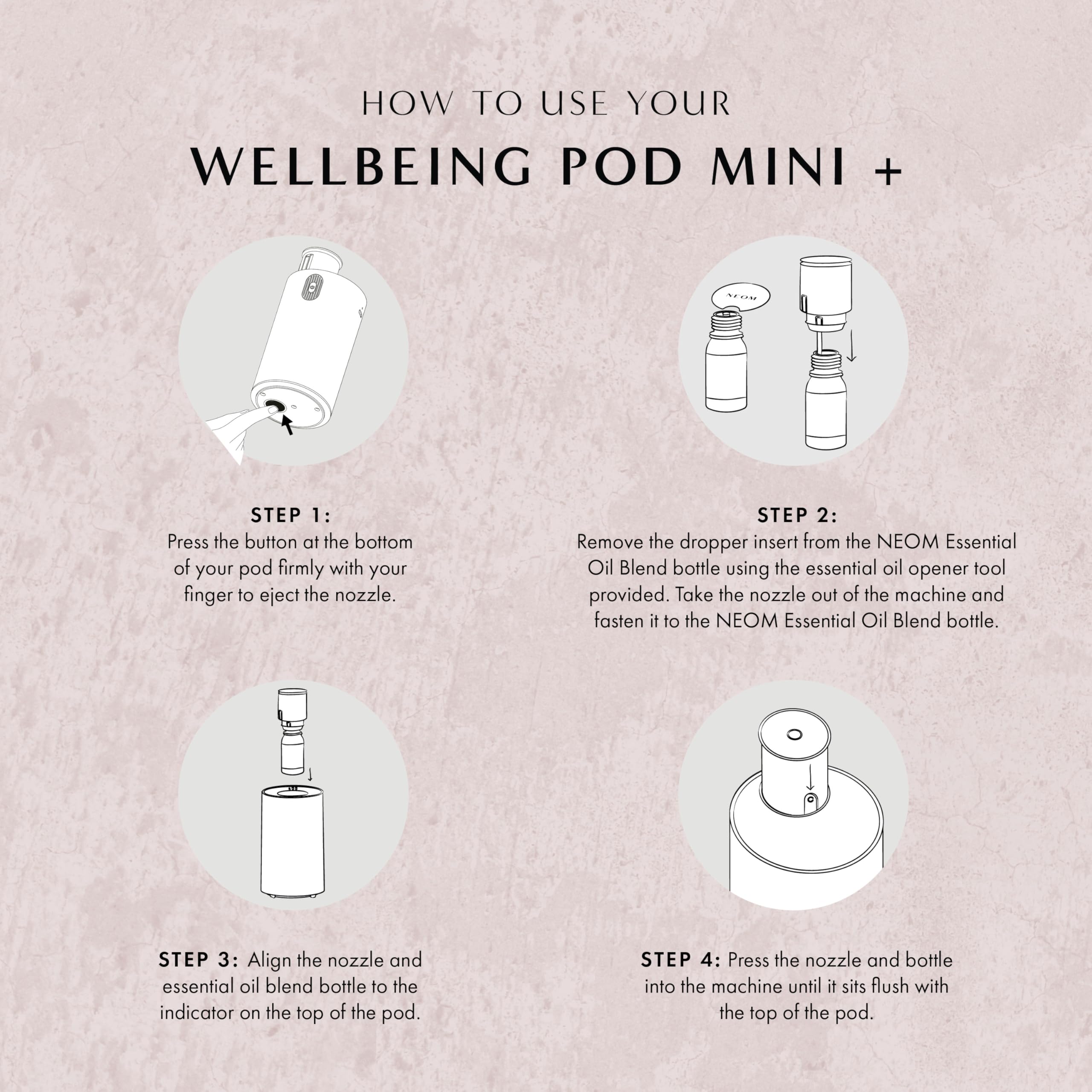 NEOM Wellbeing Pod Mini+ Diffuseur d'huiles essentielles sans eau Blanc