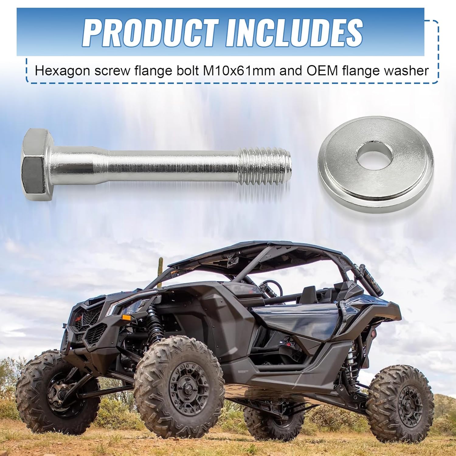 Titanium Secondary Bolt & Collared Washer Fit for Can Am X3 Defender HD10 2016-2024 Replace 420441990 420427243