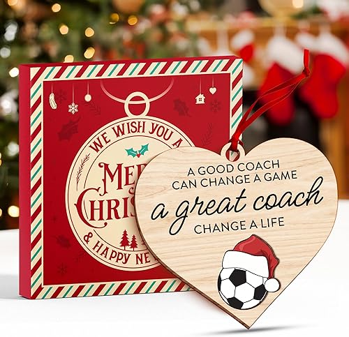 Miniatura 2 de Adornos de fútbol para árbol de Navidad, regalo perfecto para niños y niñas, adornos ideales para jugadores de fútbol y entrenadores, adorno de