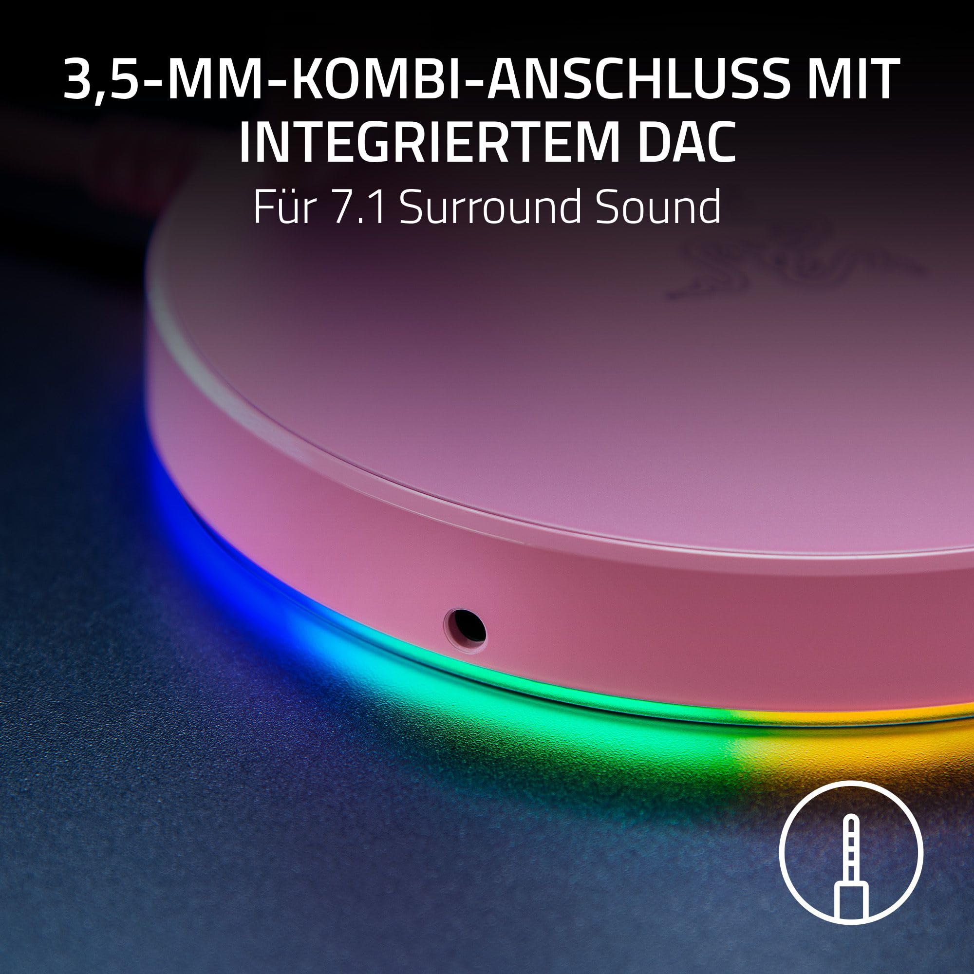 Razer Base Station V2 Chroma - Headset-Ständer mit USB-Hub und RGB-Beleuchtung (mit 7.1 Surround Sound, Integrierter Kopfhörer-Halter, Rutschfester Standfuß) Schwarz