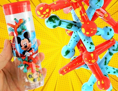 Miniatura 2 de JA-RU Disney Mickey Mouse Big Jacks Juego con Pelota Clásico Retro Juguetes (1 Jotas y Pelota) Juego de Jackstones Juego para niños. Juguetes de los