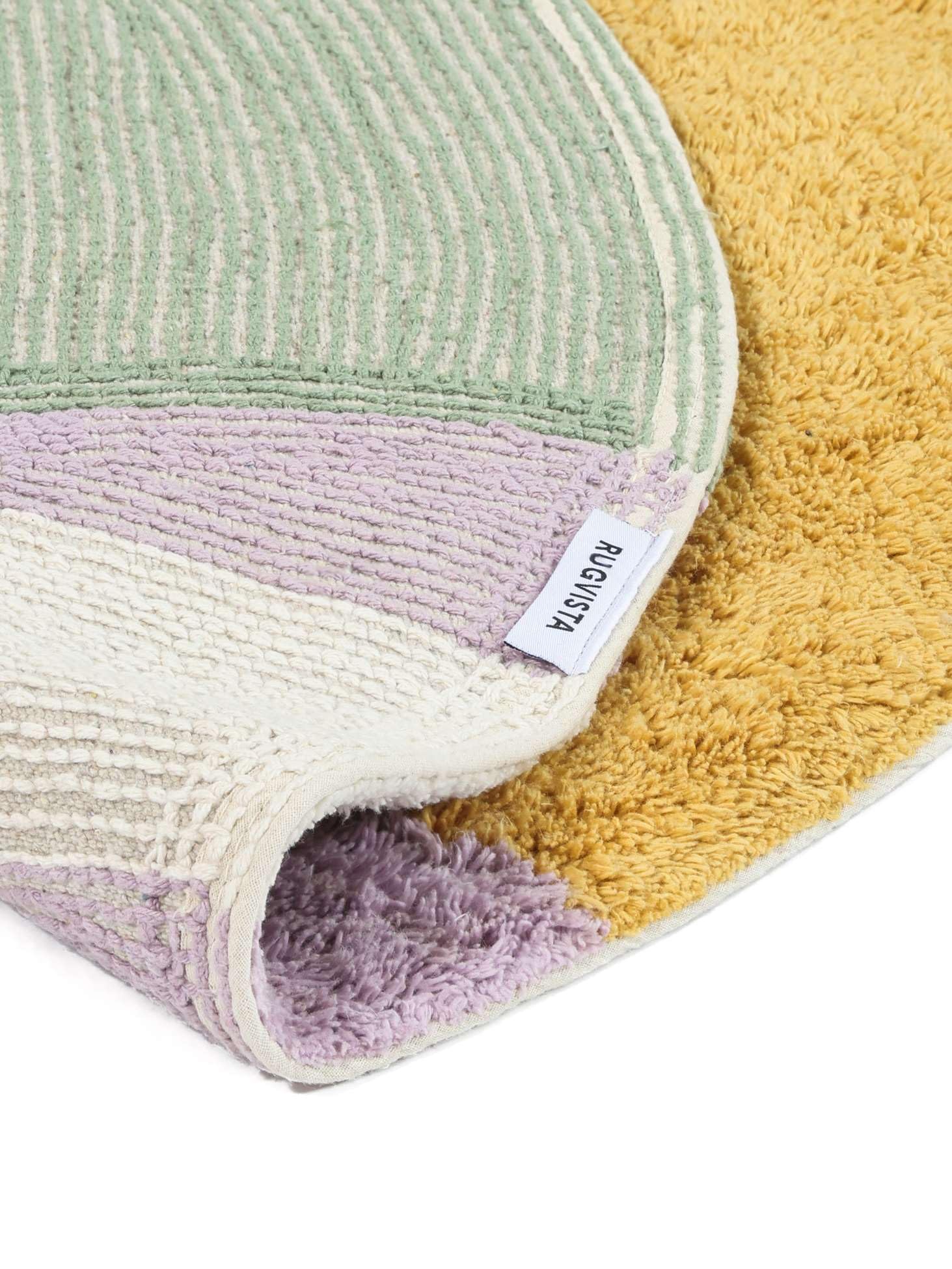 RugVista Oceana Alfombrilla de baño, Redondo, Ø 90 cm, Multicolore