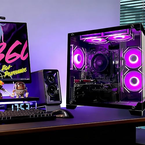 Miniatura 2 de Computadora de escritorio para juegos, AMD Ryzen 5 5600, RTX3050 6GB, 32 GB de RAM y 1 TB M.2 NVMe PCle, ventilador ARGB, WiFi, consola de oficina