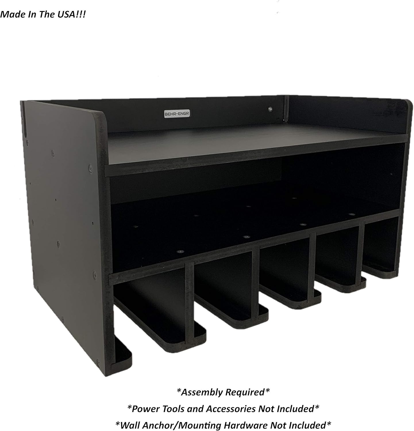 Power Tool Organizer, BEHR-ENGR Drill Organizer Cabinet Wall Rack, Charging Station, Garage Storage : Tools & Home Improvement