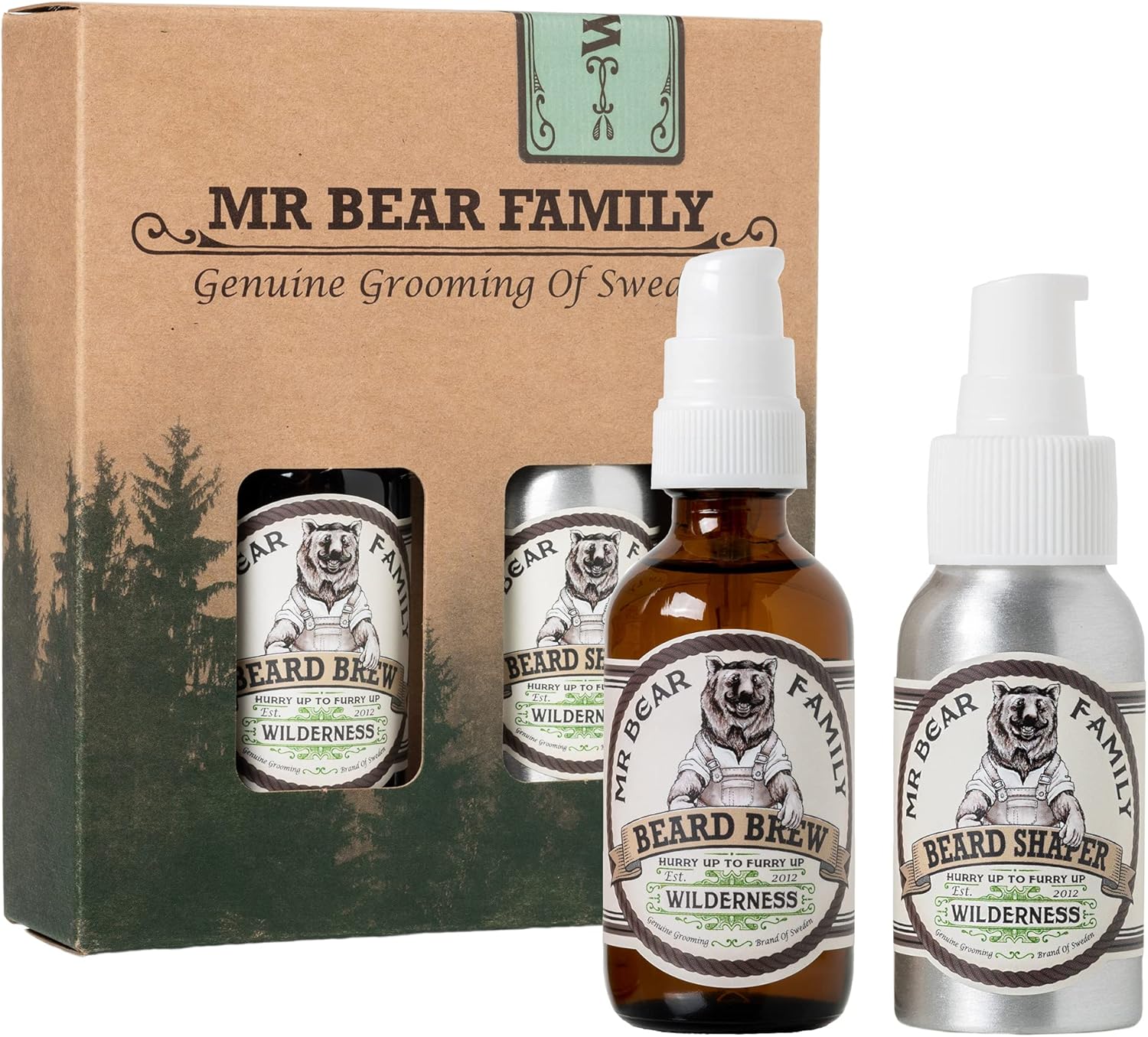 Beard Care Kit for Men Natured Powered Beard Set Beard Grooming Kit