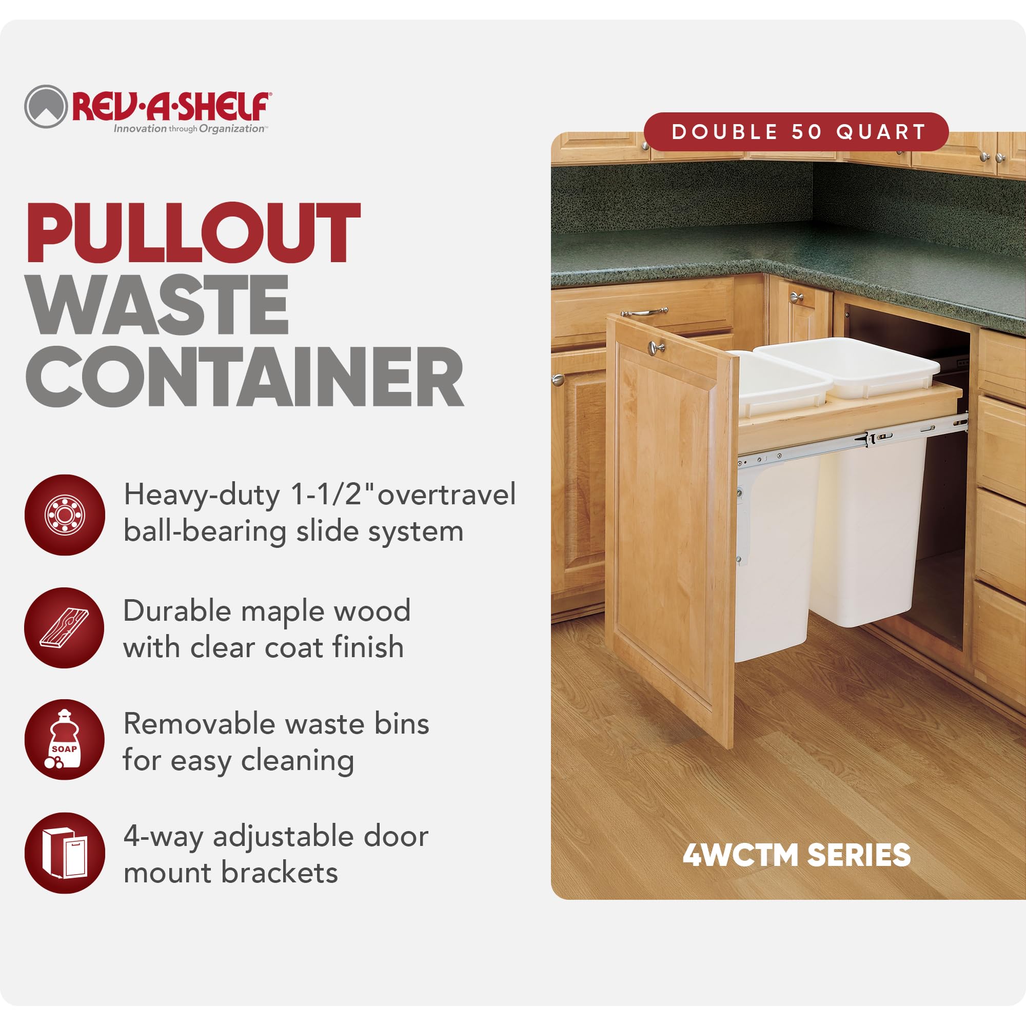 Rev-A-Shelf - Recipiente para residuos