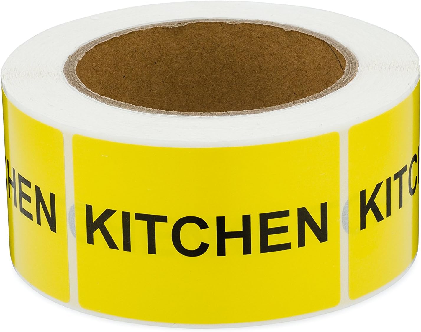 Saurus Home Moving Labels, Kitchen, 500 Per Roll, 2"H X 3"W, Yellow