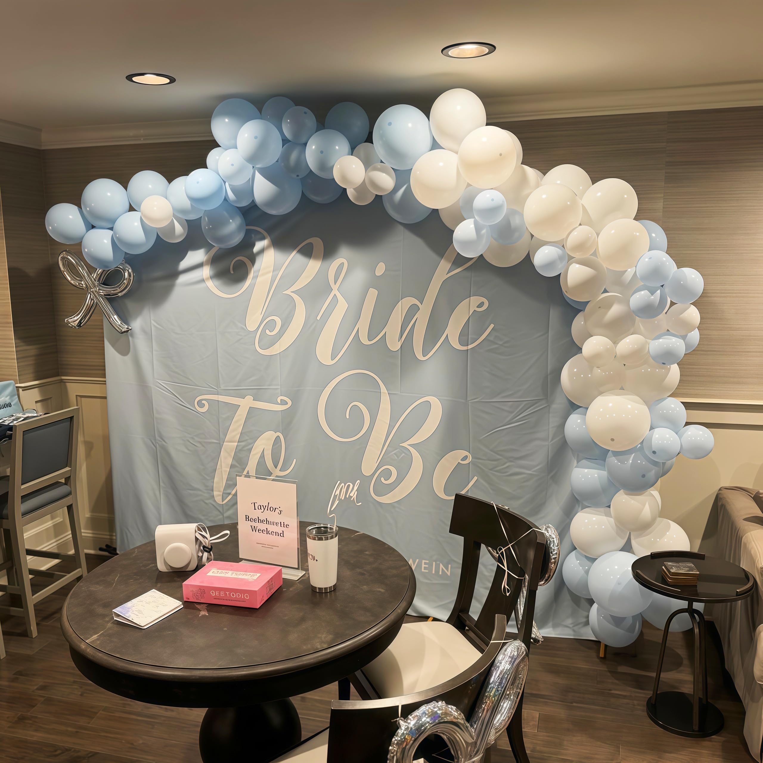 12 Zoll Luftballons Pastell Blau Weiß Geburtstagsdeko, 35 Stück Hell Blau Pearl Weiß Transparenter Latexballon, Pastell Helium Ballons für Geburtstag Babyparty Brautparty Hochzeit Verlobung Winter