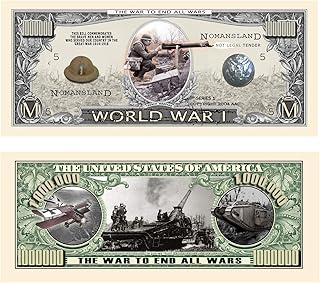 American Art Classics World War I WW1 Commemorative Million Dollar Bill in Protective Holder