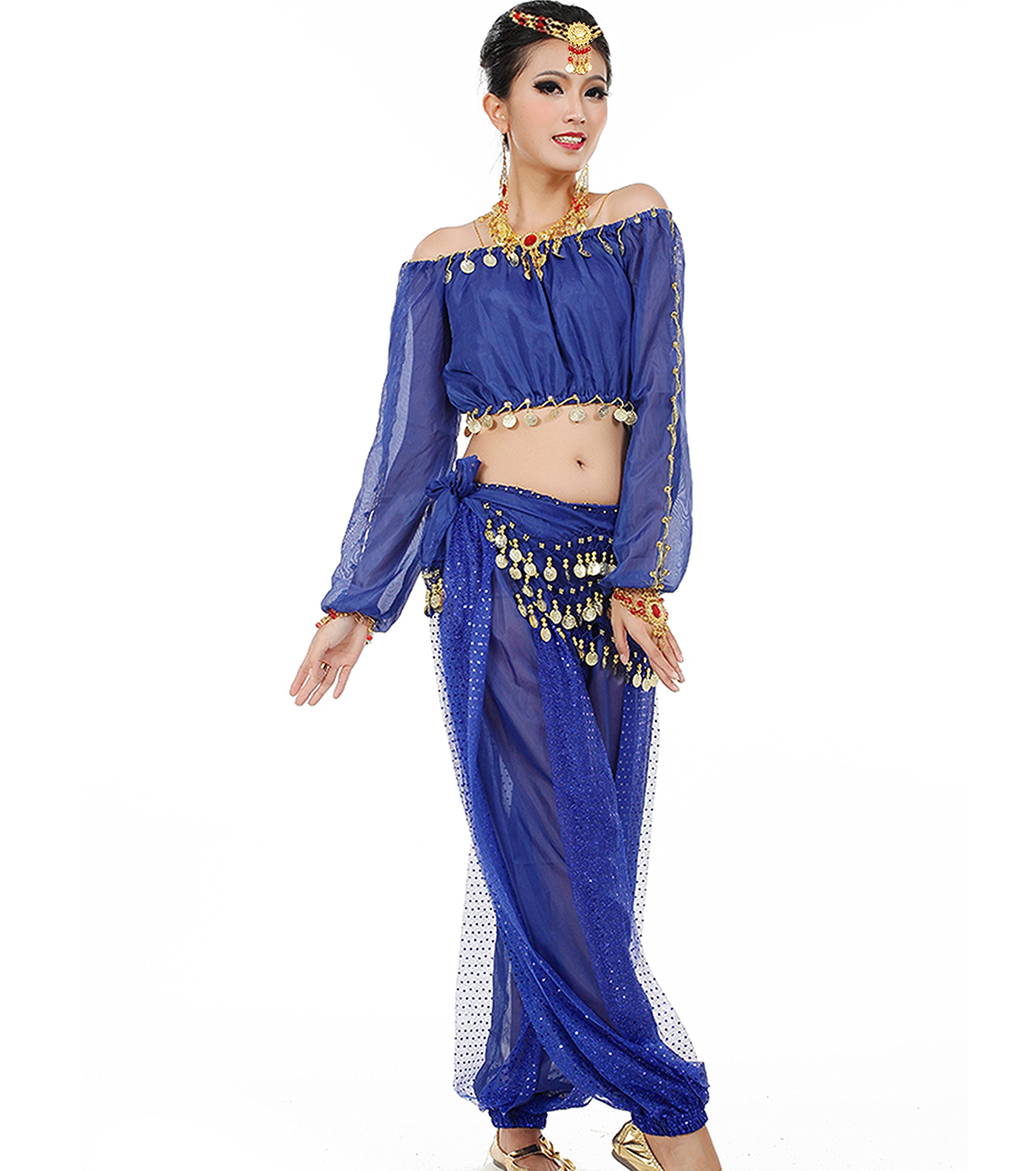 Astage femme danse ventre costume active wear manches longue pantalons ceinture