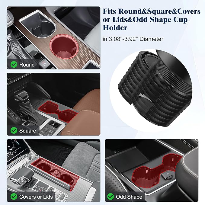 SAGRUILA Portavasos Expansible para Coche - Soporte para Botellas Grandes miniatura 6