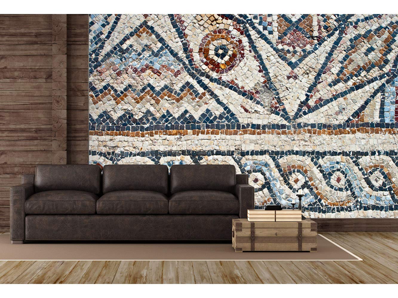 Oedim Vinilo para Pared Mosaicos Romanos | Fotomural para Paredes | Mural | Vinilo Decorativo |350 x 250 cm | Decoración comedores, Salones, Habitaciones