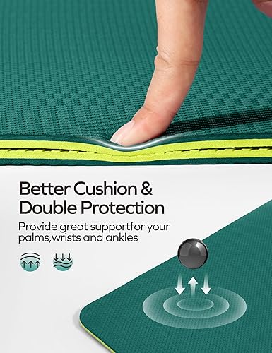 Miniatura 5 de Ewedoos Tapete de yoga antideslizante de elastómero termoplástico, tapete de ejercicio ecológico para yoga, pilates y ejercicio de piso, tapete