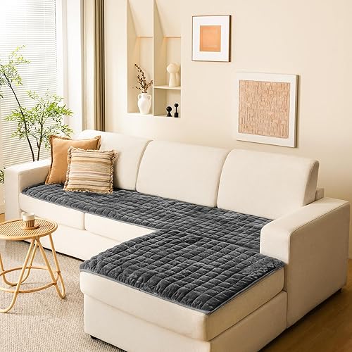 Allisandro Manta impermeable para perro, gruesa y antideslizante, funda para sofá, cama, muebles y perros pequeños, medianos y grandes, gris, 40 x