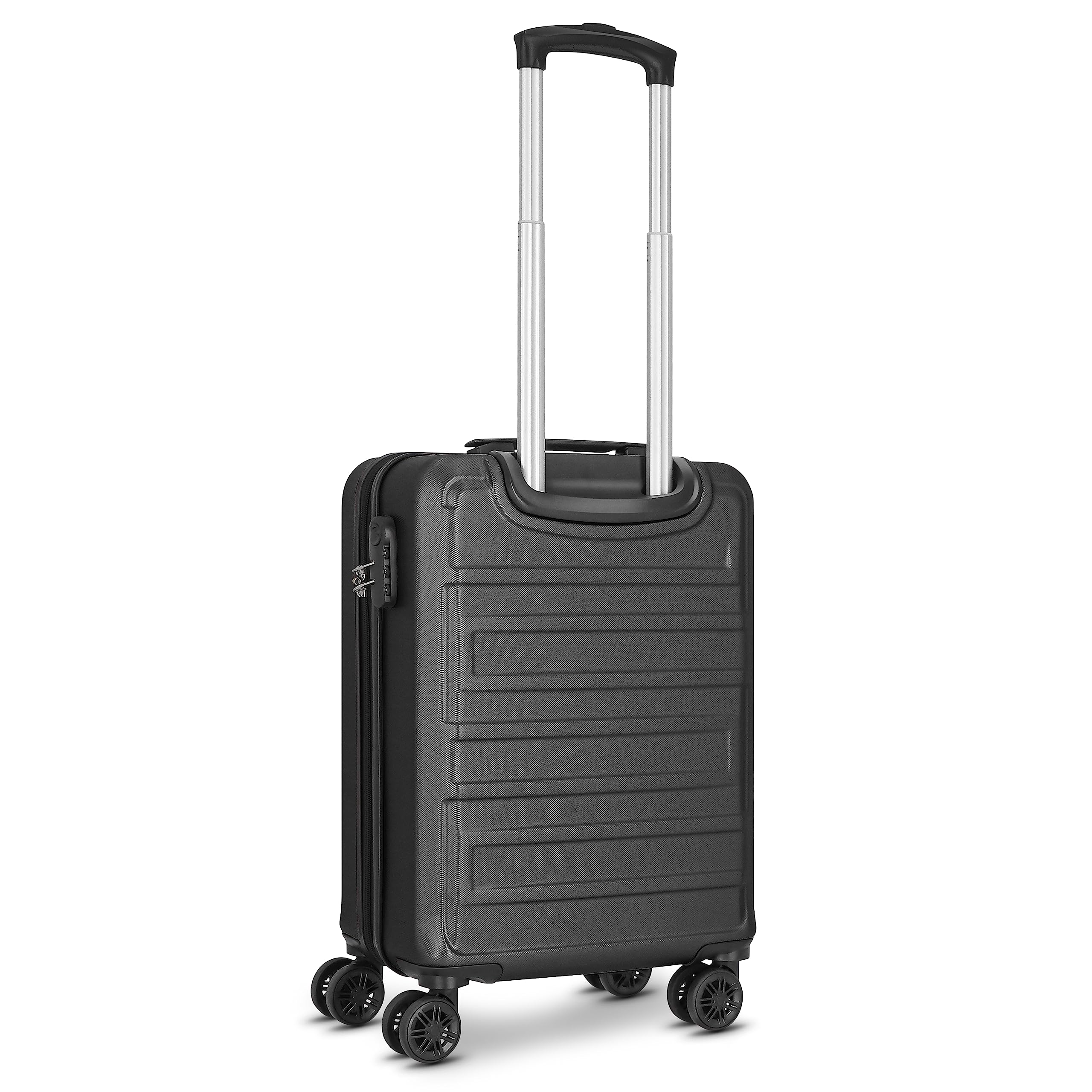 New York 2.0 4 rollos, negro/metálico, S (55 cm), Equipaje duro