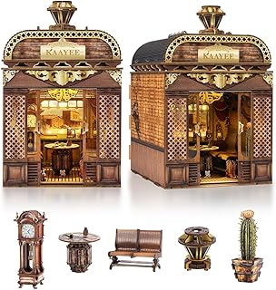 Book Nook Kits for Adults, Retro Train Wooden Puzzle DIY Miniature House Kit - The Tiny House for Home Decor Gift.(Retro Train)