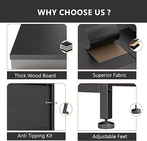 Miniatura 7 de YaFiti Cómoda de 10 cajones, cómoda para dormitorio, cajones de tela con bolsillos laterales, ganchos, parte superior de madera y marco de metal