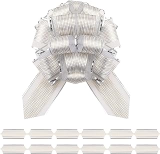 20 Pièces Noeud à Tirer pour Paniers de Cadeaux, Noeuds d’Emballage de Cadeaux Paniers de Cadeau de Mariage Décor Floral Décor de Noël, 6 Pouces de Diamètre