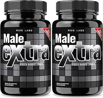 rize labs - Male Extra Capsules - Performance Supplement for Men, Maximum Strength Support, Ultra Pure Pills, Non-GMO Vegan Supplement Advanced Formula (120 Capsules)