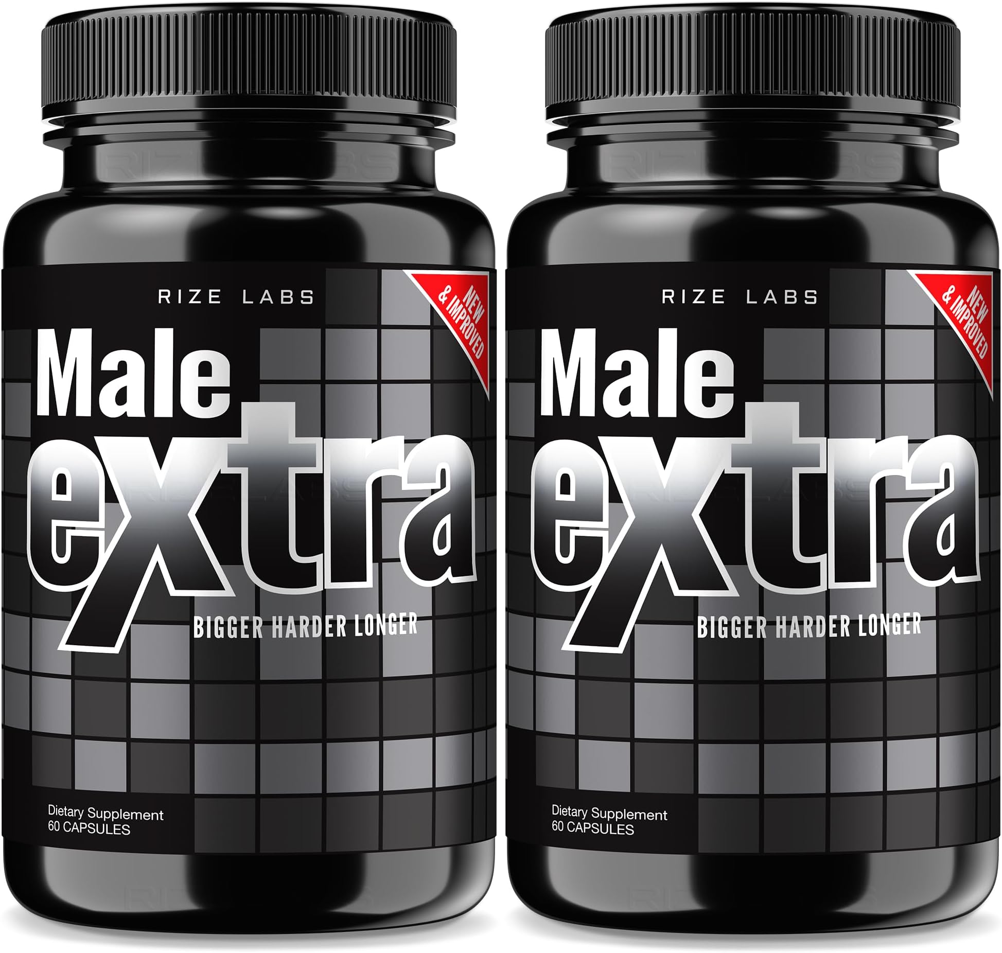 rize labs - Male Extra Capsules - Performance Supplement for Men, Maximum Strength Support, Ultra Pure Pills, Non-GMO Vegan Supplement Advanced Formula (120 Capsules)