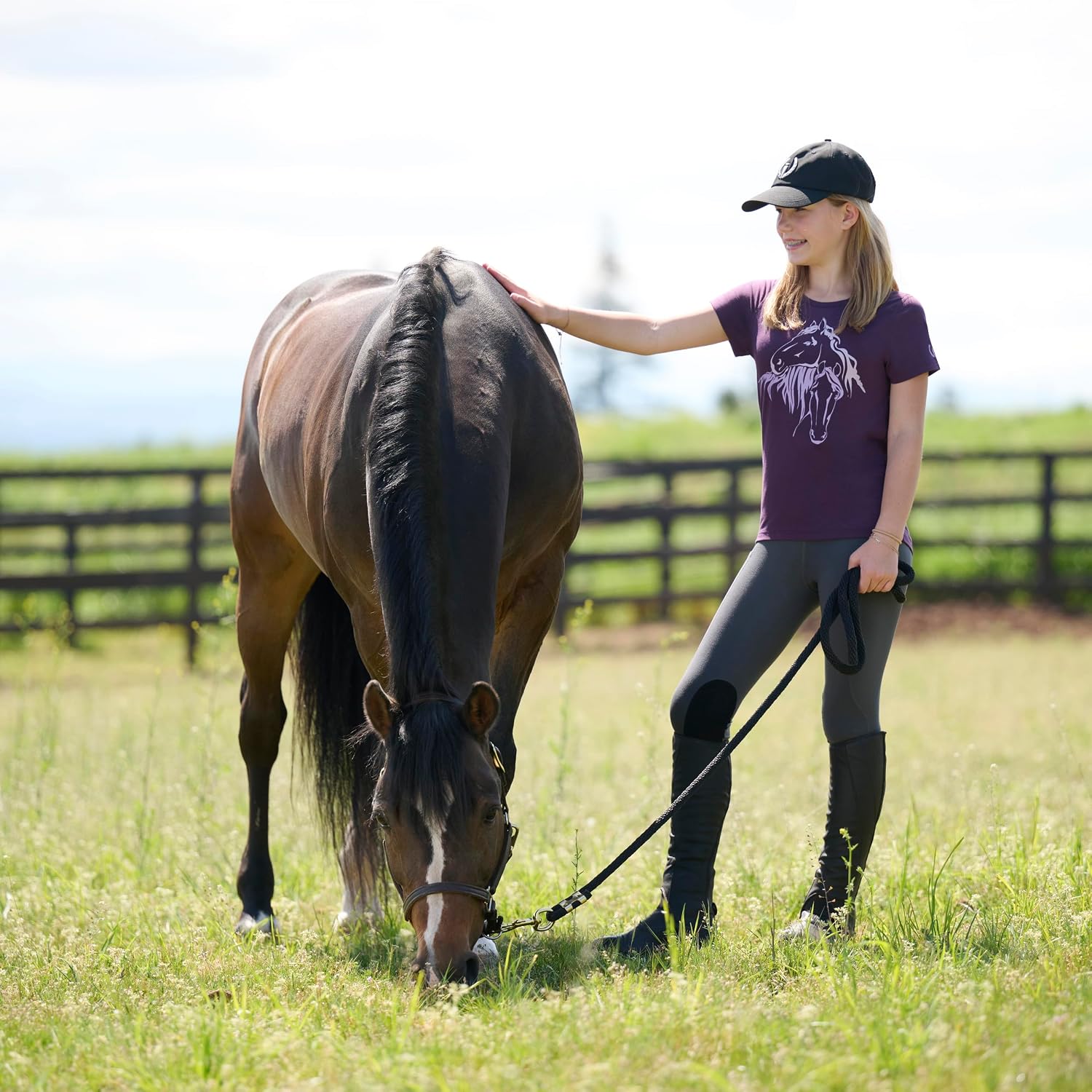 Kerrits Kids Equine Embrace Tee – Fun, Cute Equestrian Graphic T-Shirt for Young Riders, Great for Summer Riding Camp