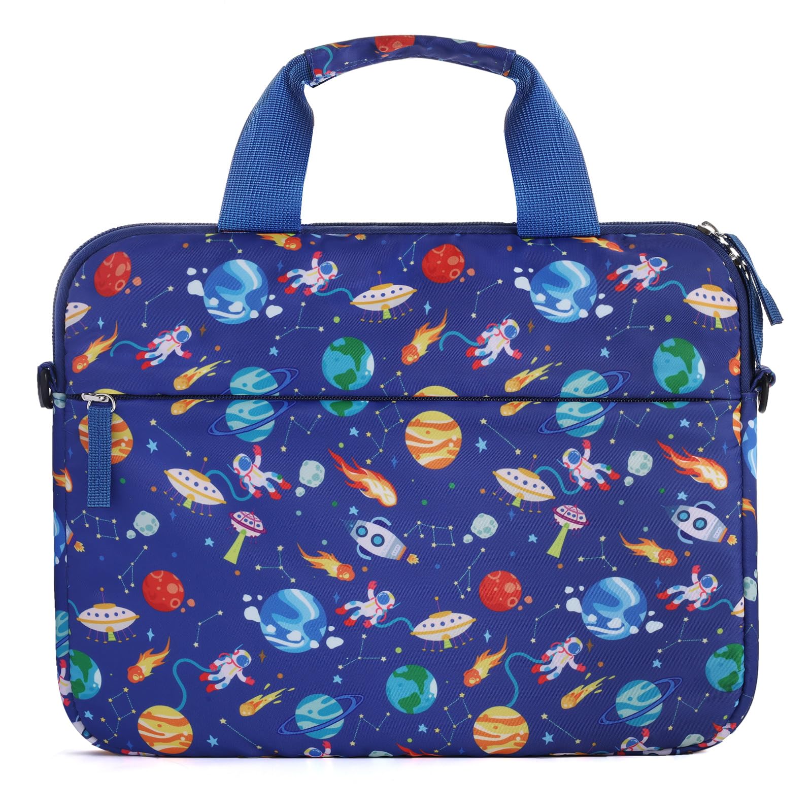 Foxstory Kids Tablet Bag for Boys, Kids Tablet Carrying Case for Fire HD 10, HD 8, Fire 7 Sleeve Bag Kid Kindle Bag, iPad Bag for Kid, Space Blue