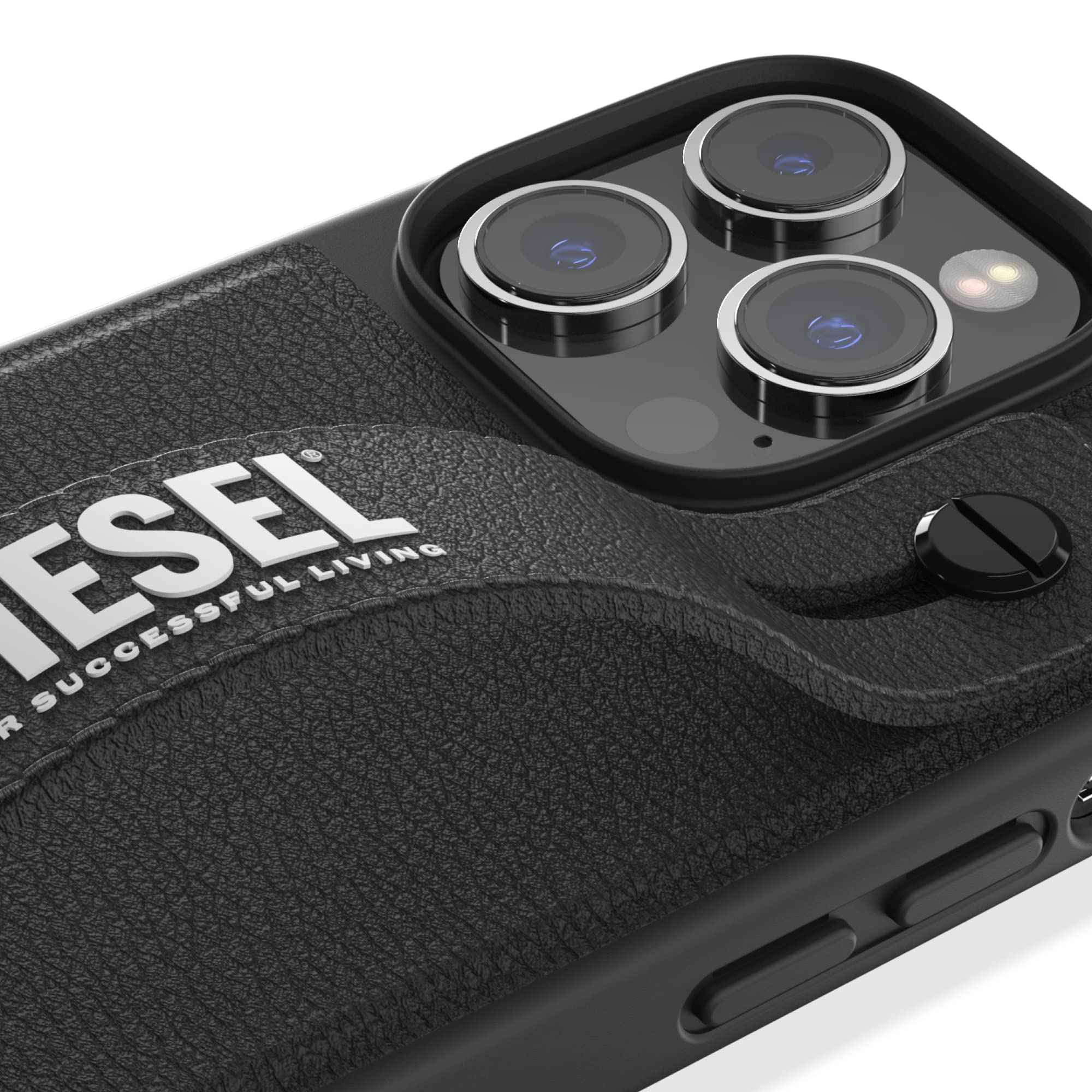 Diesel Case Designed for iPhone 14 Pro with Grip | 6.1 Inch Black