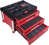 Vista 2 de Insertos de espuma Econo - Se adapta a Milwaukee Packout 48-22-8443 (kit de espuma de 3 piezas) Negro/Rojo