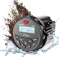 Vista 1 de Radio estéreo marina Bluetooth para barcos, sintonizador FM para barcos, carrito de golf, ATV, UTV y jacuzzis de spa, transmisión de medios digitales