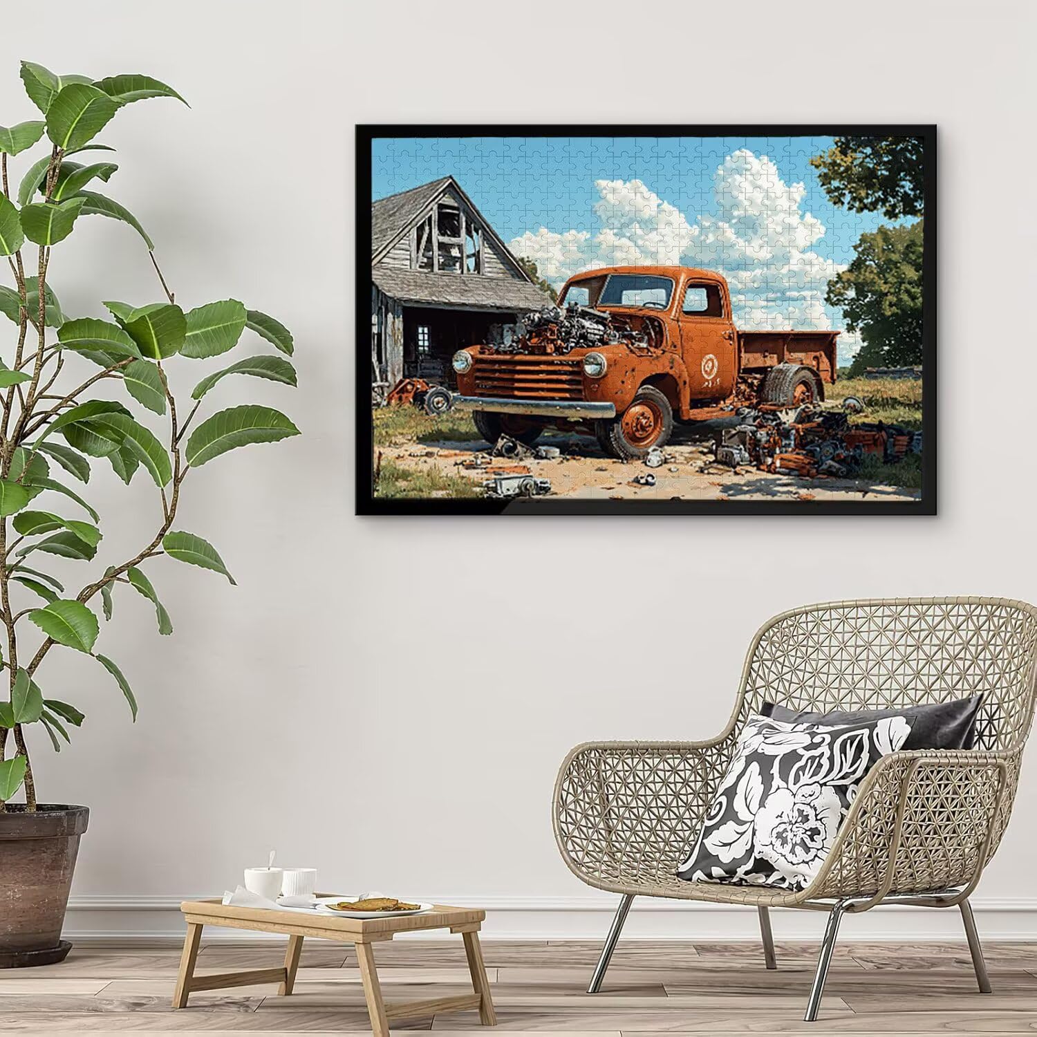 Drewniane puzzle dla dorosłych 3000 sztuk | Dom samochodowy | Zabawki edukacyjne | Puzzle dla dorosłych i dekoracje rodzinne | Rozmiar 122 x 80 cm | Prezent dla dorosłych | Prezenty świąteczne
