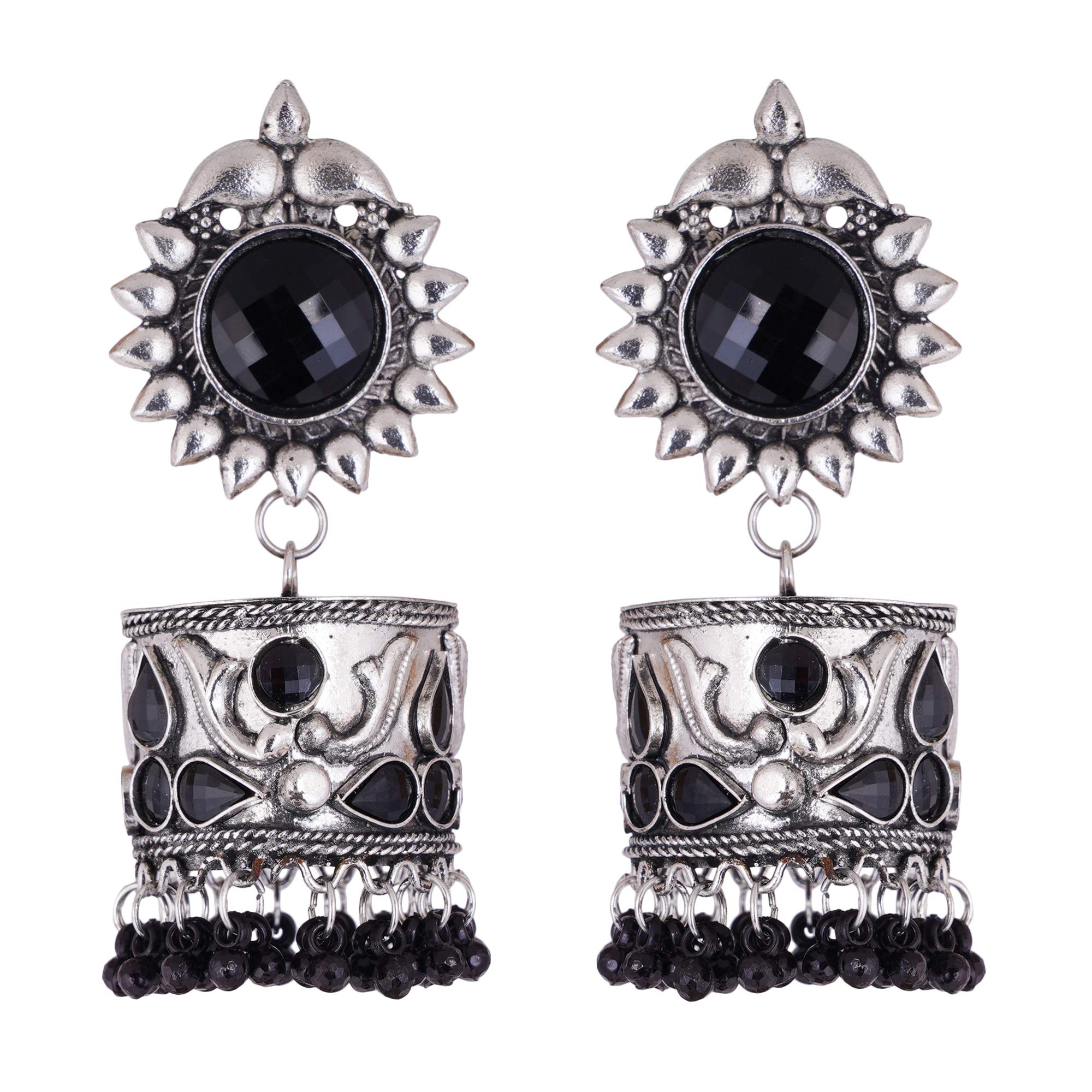 Shreyadzines German Silver Oxidized Jhumkas Jhumka Jhumki Celebrity Choice Traditional Earrings for Women (Black) (B08R3WL9QP) Amazon Price History, Amazon Price Tracker