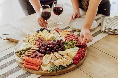 Miniatura 5 de Toscana - una marca Picnic Time - Tabla redonda de charcutería Ravi, plato de madera para servir, tabla de queso, (madera de mango)