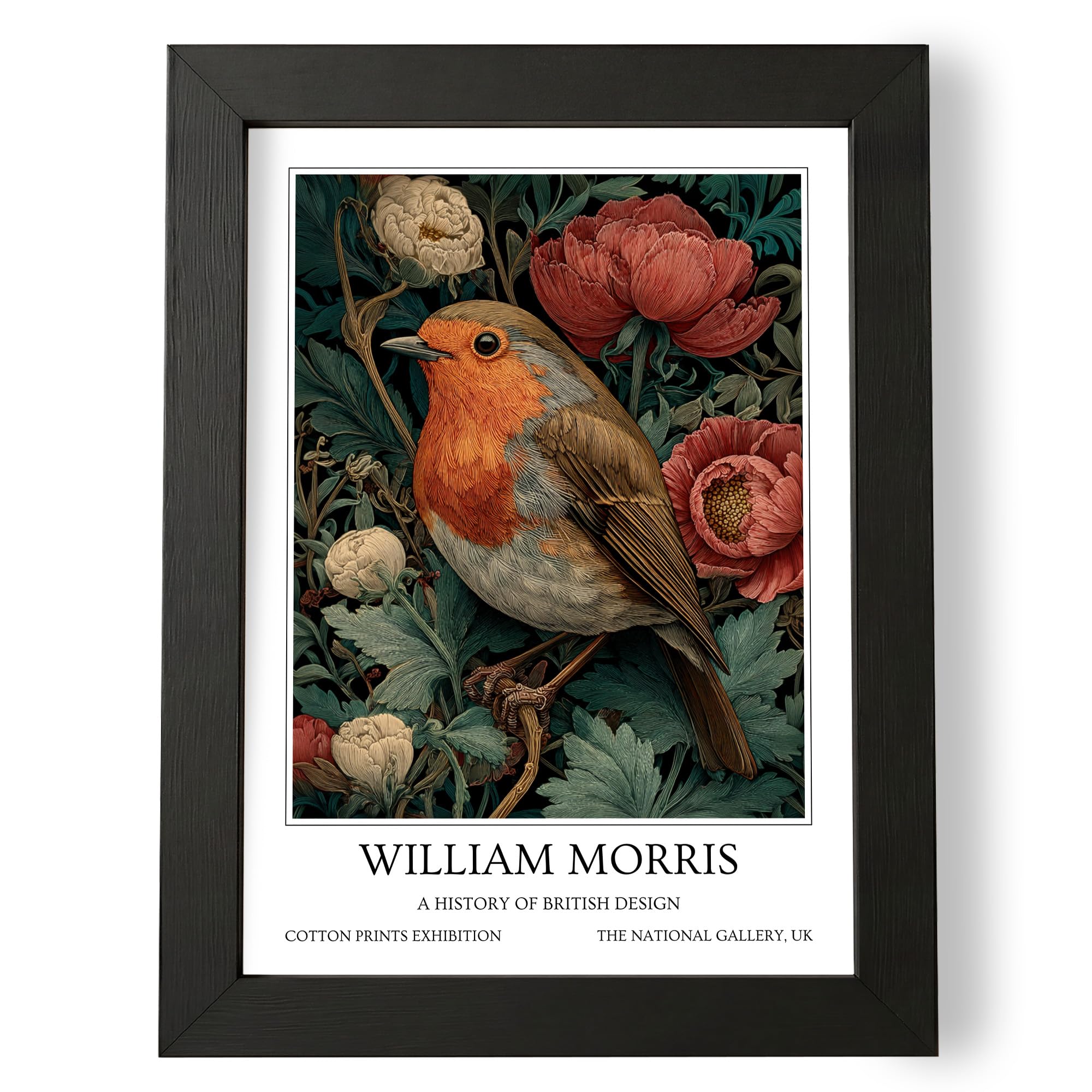 Fans Favourites William Morris - Vintage Art Noevua British Prints, Botanical Wall Art, A History of British Design Collection (Robin, A3, Unframed) — image 1